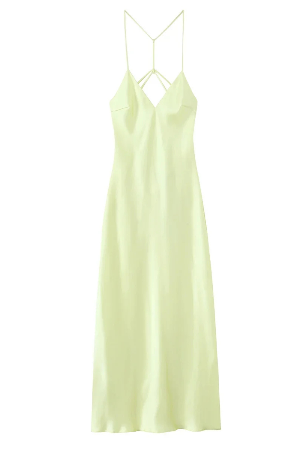 Lila | Satynowa Dopasowana Sukienka na Ramiączkach