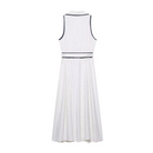 Zoya | Bezrękawnikowa Sukienka Midi w Groszki Koszulowego Kroju